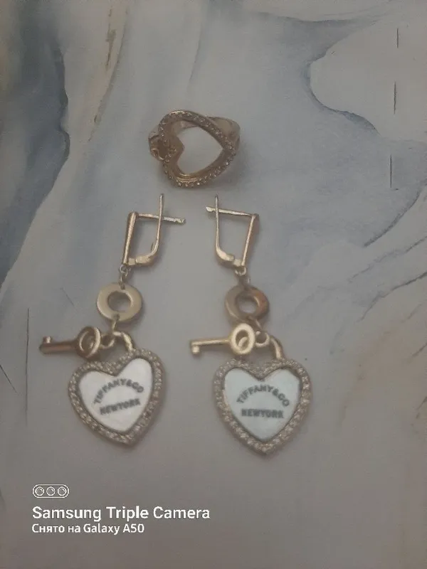 Серги и колечка TIFFANYSCVO — фото 1