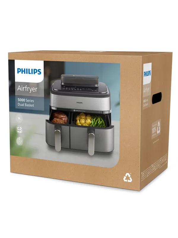Аэрогриль Philips NA555, пар, двойная корзина — фото 4