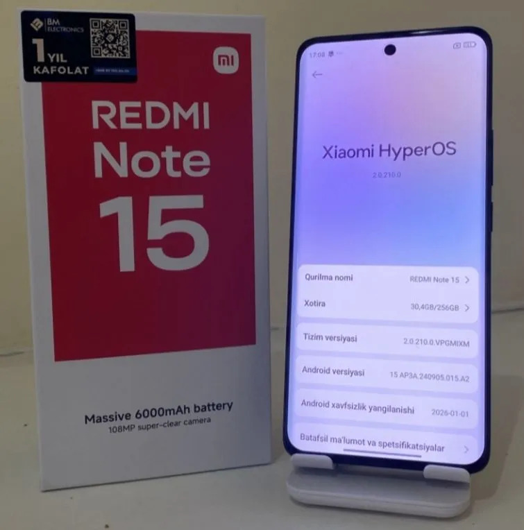 redmi note 15 8/256gb коробка, документы полный комплект 1