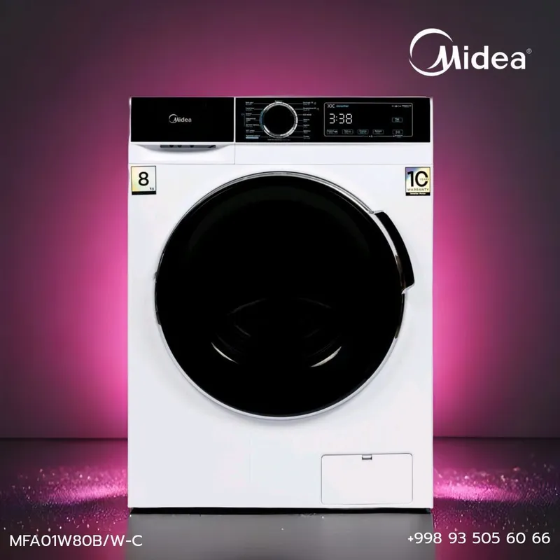 Стиральная машина Midea Inverter 8 кг MFA01W80B/WC