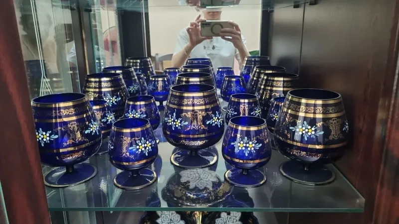 винтажный бокал  из богемского стекла