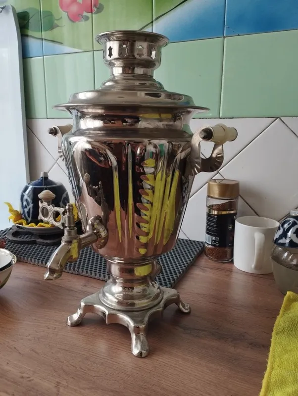 Самовар никелированный, как новый Самовар никелированный, как новый