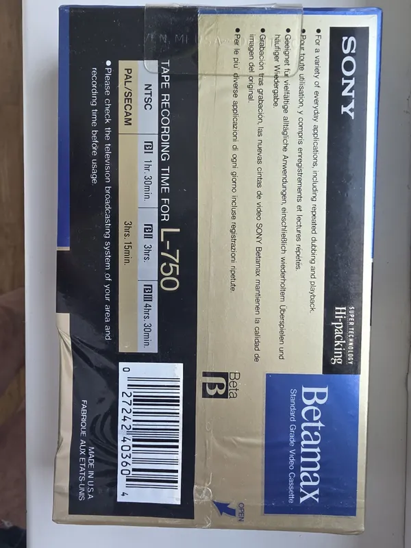 Продаються кассеты Sony Betamax L-750 — фото 1