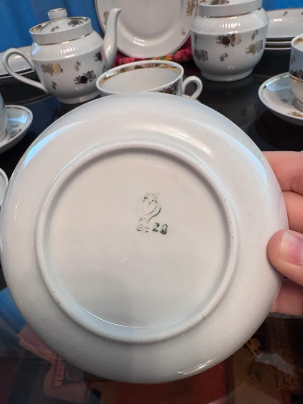 чайный сервиз советского периода из фарфора — фото 3