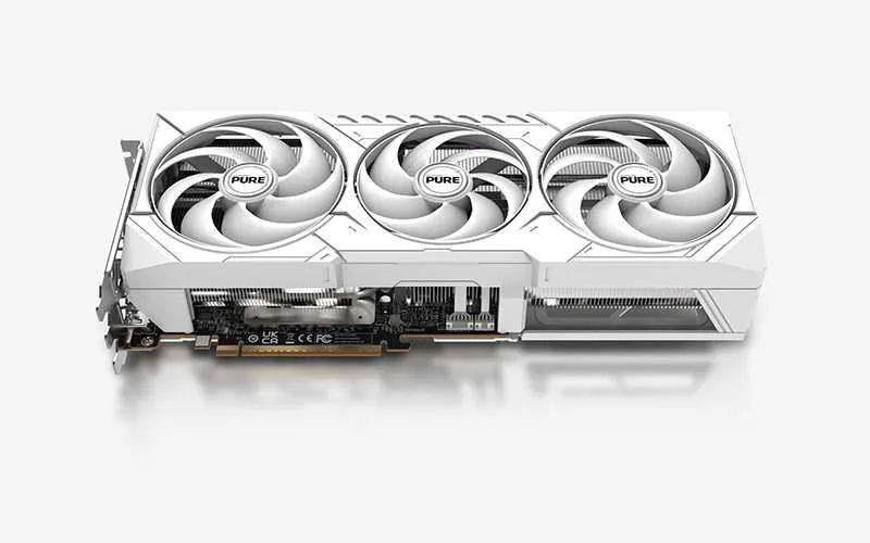 ; Видеокарта SAPPHIRE Pure AMD RADEON RX9070XT 16Gb white — фото 2