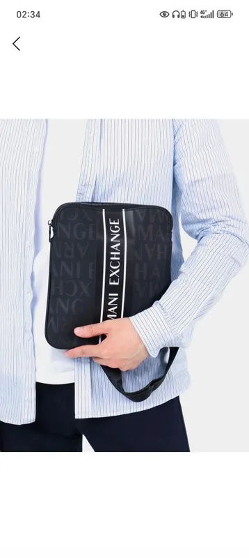 LUX armani exchanje. сумка через плечо из мяхкой кожи. 1