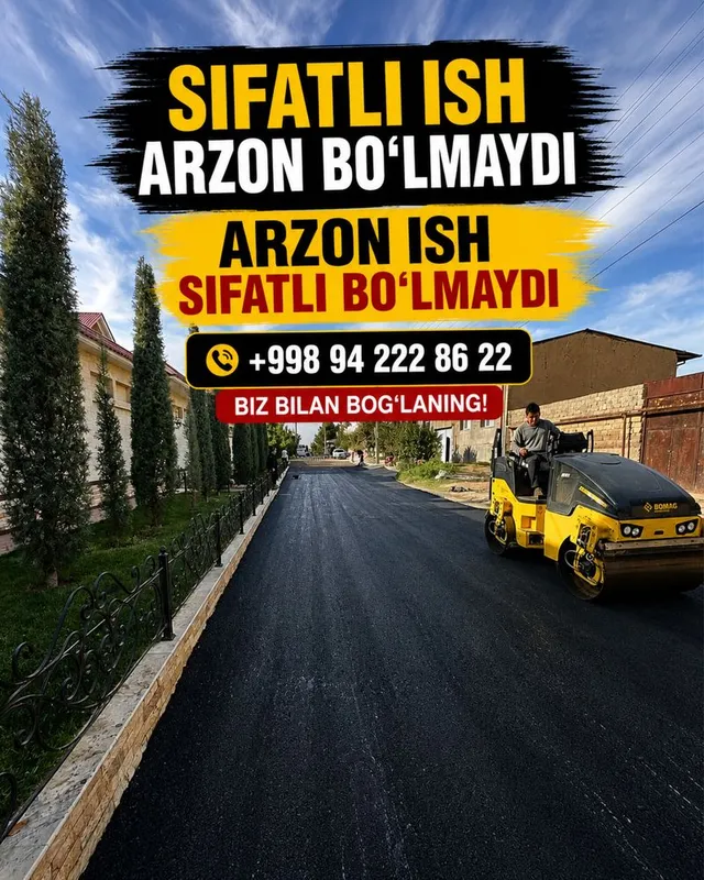 Asfalt xizmati Asfalt yotqizish asfaltlash 8