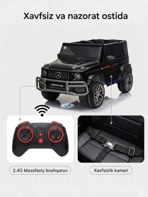 Bolalar elektromobil Mercedes G-class Gelandewagen — фото 8