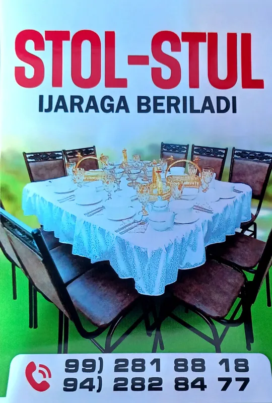 Stol-stul tuy va marosimlar uchun 1