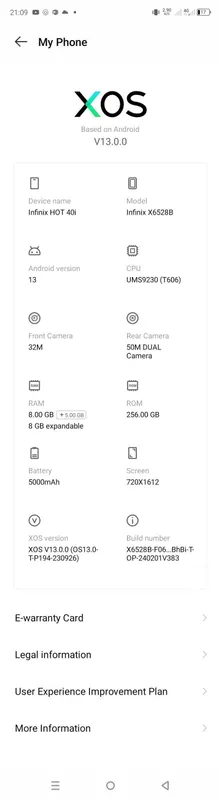 Infinix HOT 40i android — фото 2