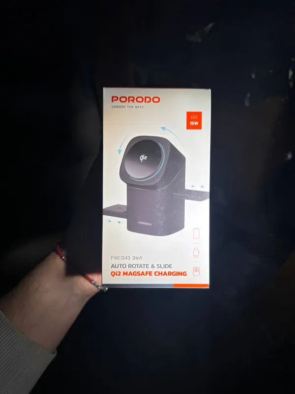 Беспроводная зарядка Porodo 3-в-1 (Wireless Charger)