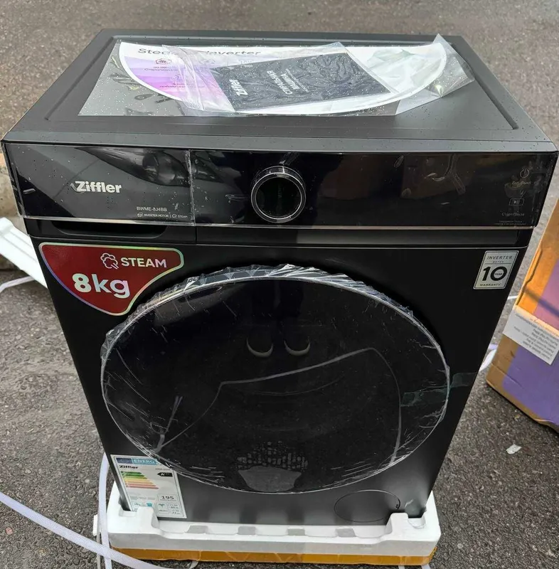 Стиральная машина Ziffler 8кг BWME-8J4BB Inverter Steam