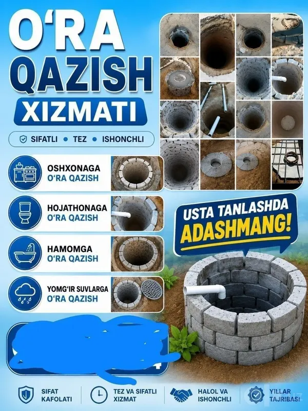 Oʻra tiranshe patkop padvol kavlaymiz tez va sifatli Toshkent buylab 3 Oʻra tiranshe patkop padvol kavlaymiz tez va sifatli Toshkent buylab 3