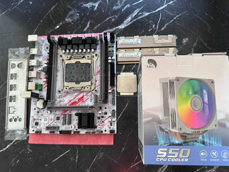 Белый комплект X99, 24 потока + 32GB ОЗУ + кулер