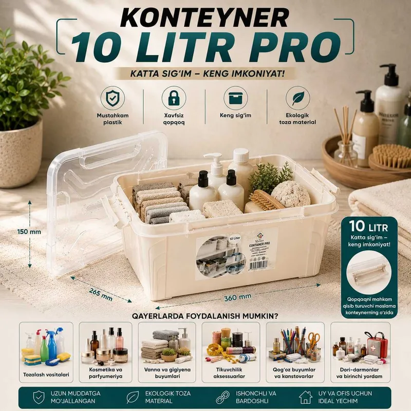 Контейнер 10,0 литр “Rectangle Box”