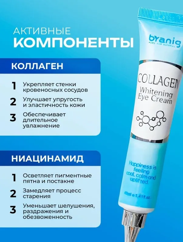 Ko‘z atrofi uchun terini yoshartiruvchi krem (Byanig Collagen)