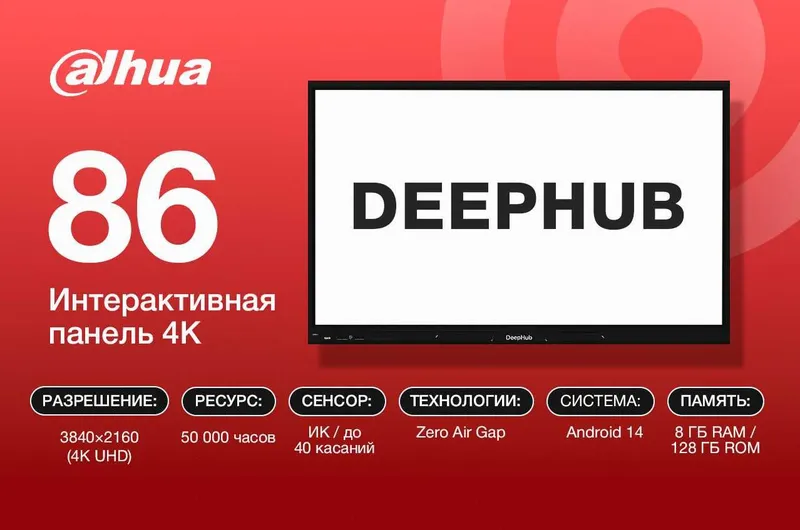Интерактивная панель 65 75 86 дюймов Dahua-DeepHub — фото 2