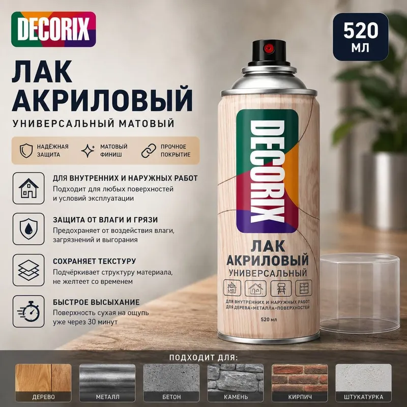 Лак Акриловый Аэрозольный Лак Акриловый Аэрозольный