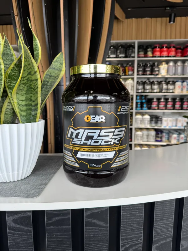 Gear Shock mass 3 kg 25 servings. Гейнер.