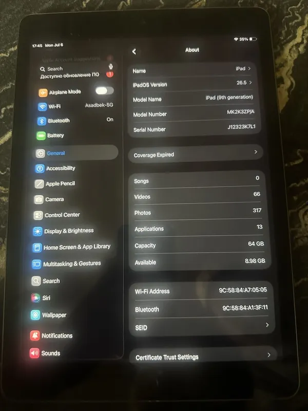 Apple ipad 9 generatsion 3