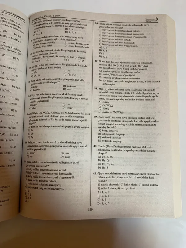 Kimyo 70 kunda 70% Ikromov Dilshod Botirovinch 3