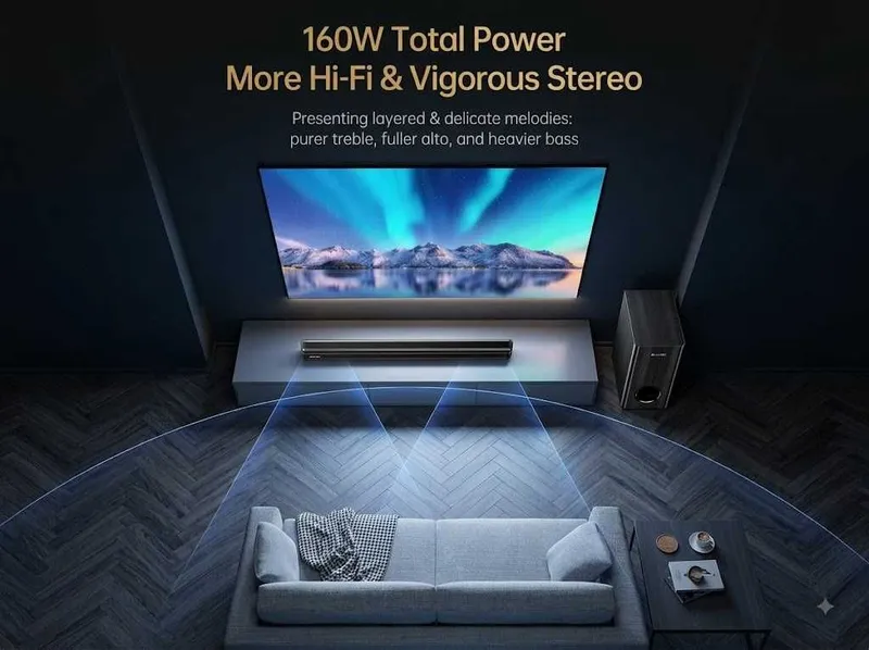 Awei KT22 Караоке Саундбар 160W с микрофоном сабвуфер 4 Awei KT22 Караоке Саундбар 160W с микрофоном сабвуфер 4