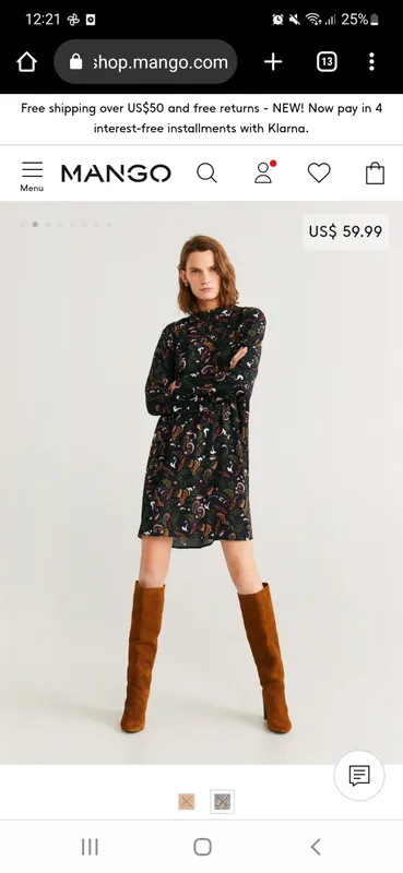 Милое платье Mango размер eur34(XS)