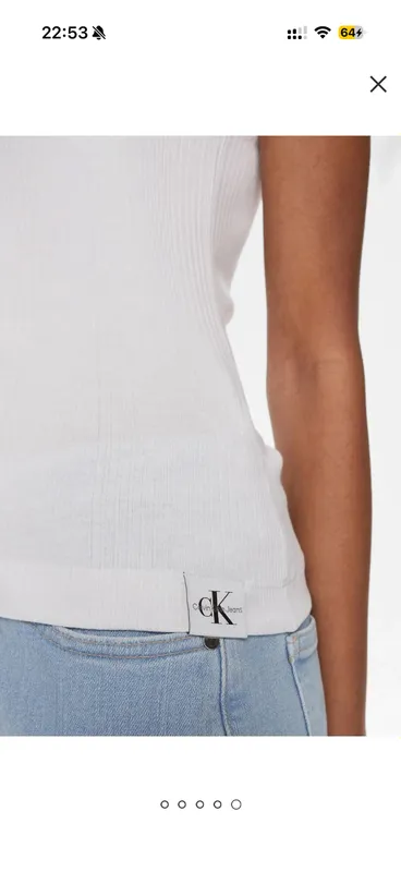 Майка белая базовая Calvin Klein оригинал — фото 1