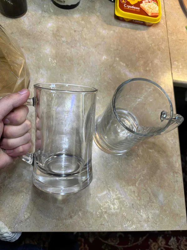 Set of 2 Premium 660ml Glass Mugs – For Beer or Milkshakes