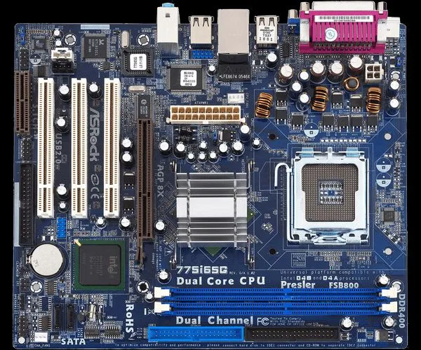 материнская плата ASRock 775i65g h61