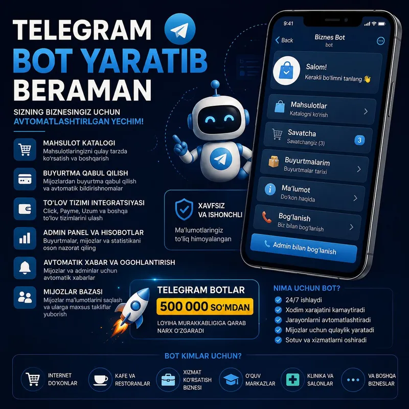 Создам Telegram-бота Создам Telegram-бота
