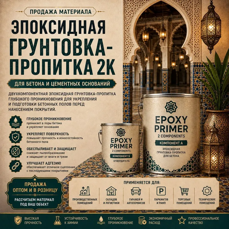 Эпоксидная грунтовка-пропитка 2К для бетона — купить, цена Эпоксидная грунтовка-пропитка 2К для бетона — купить, цена