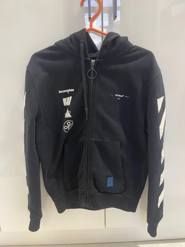 Off-White худи на молнии оригинал S/M 1
