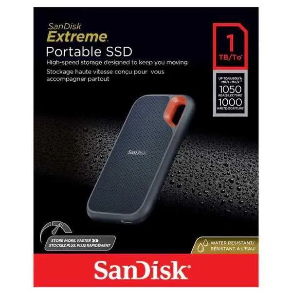 1 ТБ Внешний SSD SanDisk Extreme Portable, 1000 МБ
