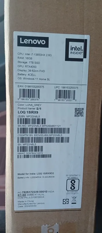 Lenovo i7 LOQ15IRX9 — фото 1