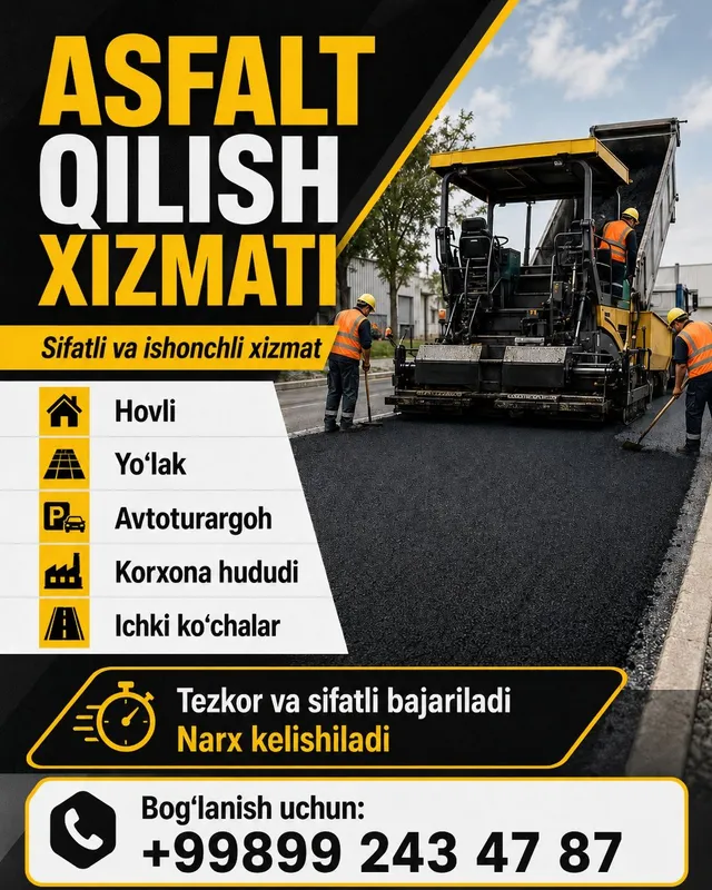 Asfalt qilish xizmati 1
