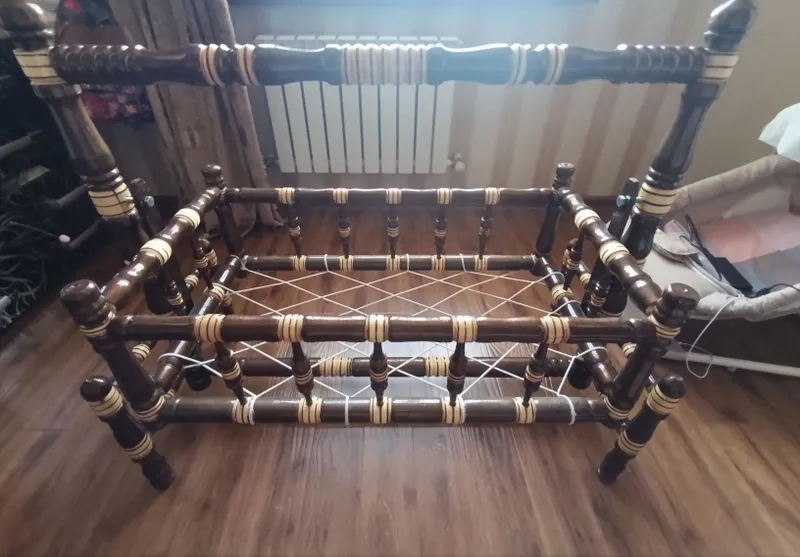 Детская деревянная колыбель (люлька) 90×50 см 5