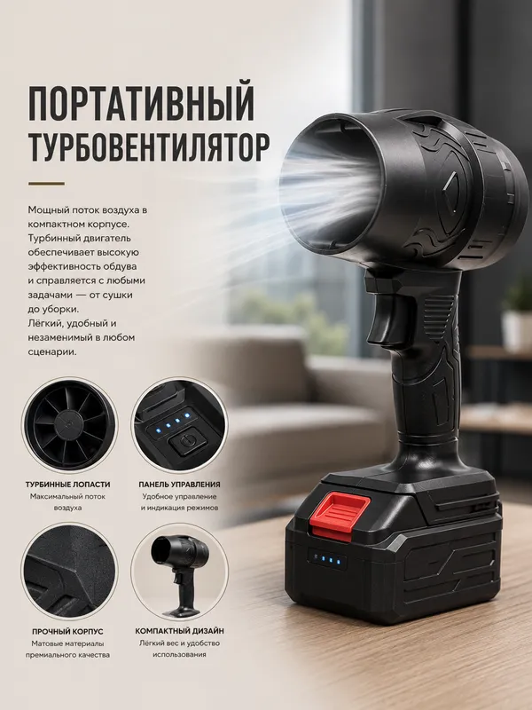 Портативный трубчатый вентилятор — для путешествий и кемпинга