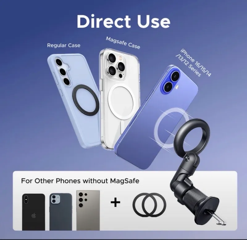 UGREEN MagSafe магнитный держатель в авто 360° — фото 5