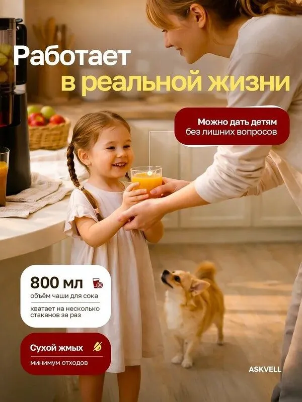 Соковыжималка шнековая универсальная, для фруктов овощей и ягод, 1000В — фото 4