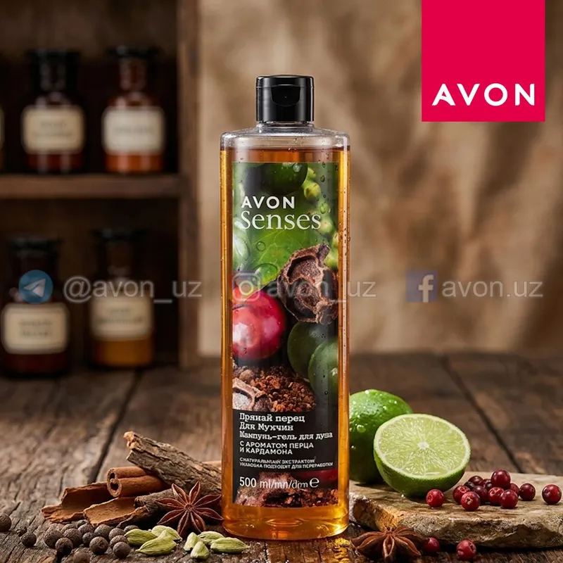 мужской гель-шампунь 2в1 от Avon