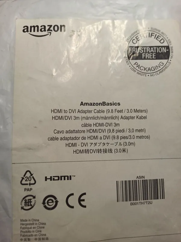 Кабель 3м HDMI-DVI от Amazon — фото 1