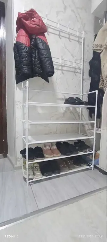 Вешалка напольная для одежды с 5 полками для обуви 3 Вешалка напольная для одежды с 5 полками для обуви 3