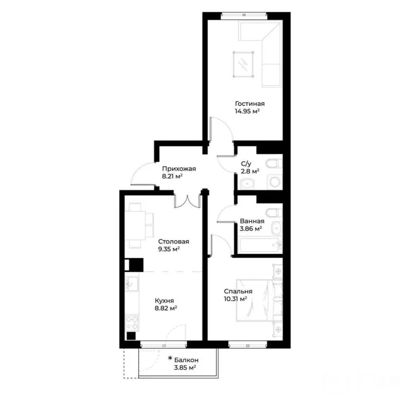 Продажа 3-комн. кв. 60 м², Яшнабадский 6 Продажа 3-комн. кв. 60 м², Яшнабадский 6