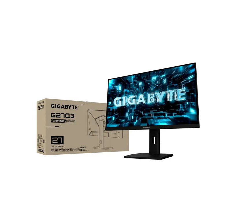 -Монитор Gigabyte - 27" G27Q3 EK Gaming Monitor 300hz QHD (2560х 440) 8