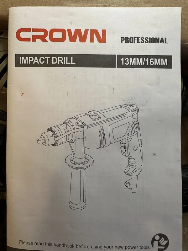 Продам свою фирменную дрель CROWN , состояние: отличное. — фото 1 Продам свою фирменную дрель CROWN , состояние: отличное. — фото 1