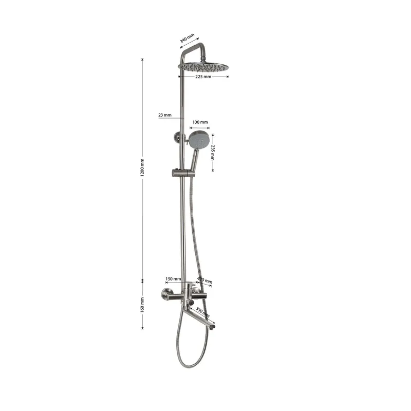 Smesitel dush kran sus304 2 Smesitel dush kran sus304 2