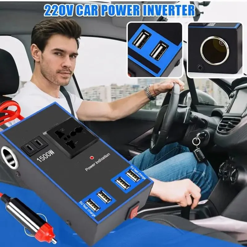 Avtomobil invertori, 4 ta USB portli rozetka