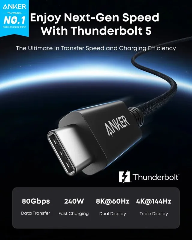 Anker Prime Thunderbolt 5 (1M) — фото 1