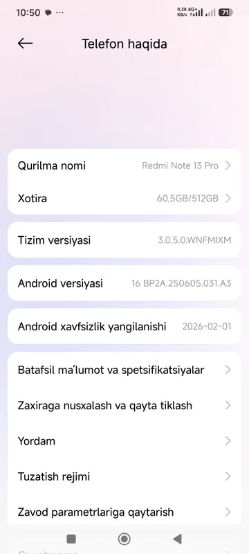Redmi note 13 pro 512 Gb  Sotiladi Holati Alo